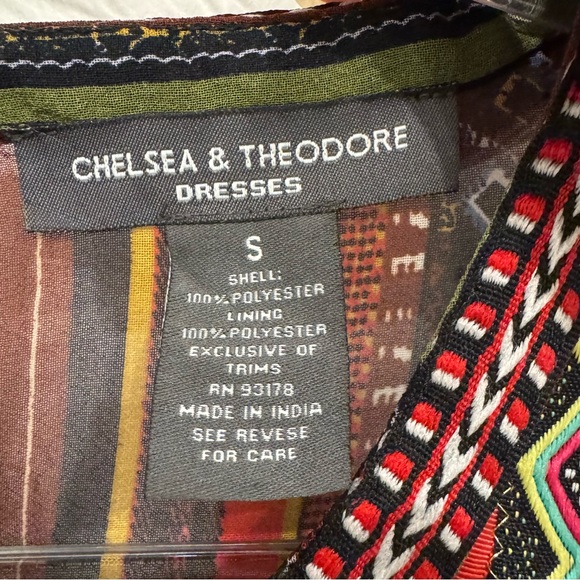Chelsea & Theodore Colorful Striped Long Sleeve Dress - Picture 7 of 13
